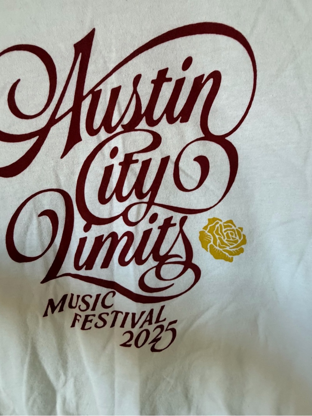 Howler Brothers White Ringer Tee with Red Script & Gold Rose - Picture 2 of 8